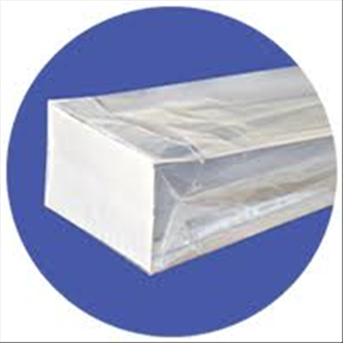 Busta Polipropilene c/Soffietto Fondo Quadro 13x8x37 100pz