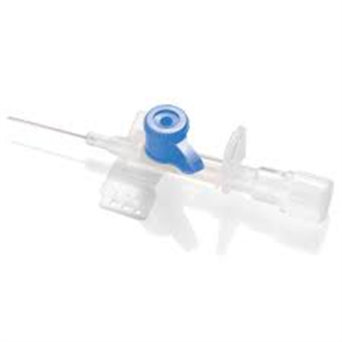 Ago Cannula 2 Vie c/Alette G.24 Giallo 100pz
