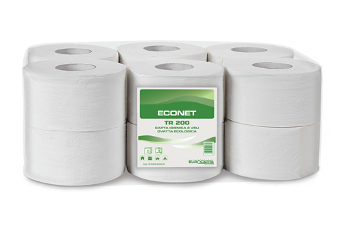 Cartaigienica Mini Jumbo TR200 Cellulosa Ecologica 12pz